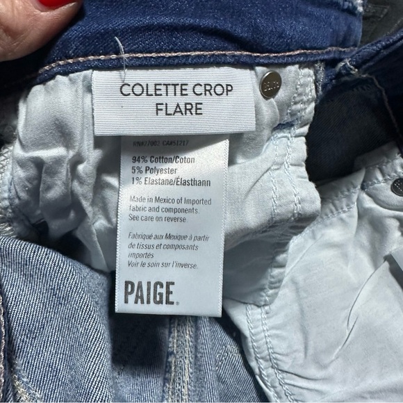 Paige Colette Crop Flare Jeans - 24 NWT - Picture 6 of 11